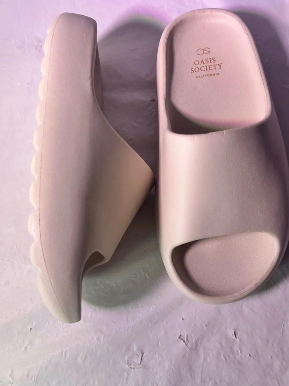 Society Women’s Cream Slide Sandals